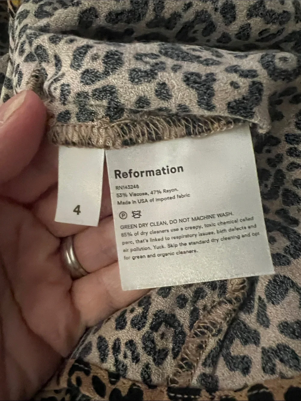 Reformation Leopard Maxi Skirt Women’s 4